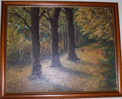 Tom Dodson Woodland in Autumn Oil